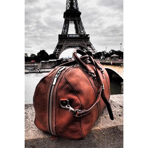 leather duffle bag floto parma paris