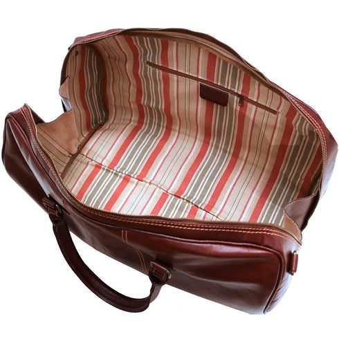 Leather Duffle Bag Floto Venezia inside