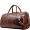 Floto Italian Leather Venezia Duffle Travel Bag Luggage brown side