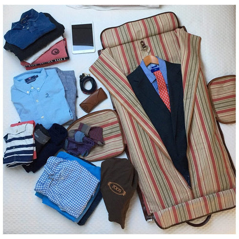 leather garment duffle bag floto venezia