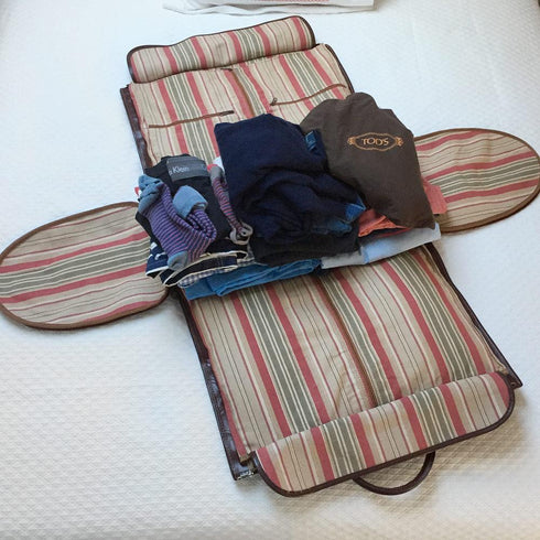 leather garment duffle bag floto venezia