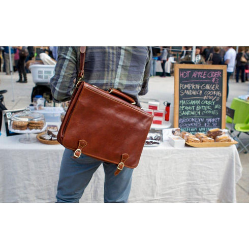 leather messenger bag floto parma