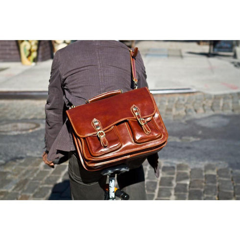 leather messenger bag poste