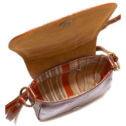 leather saddle cross body bag