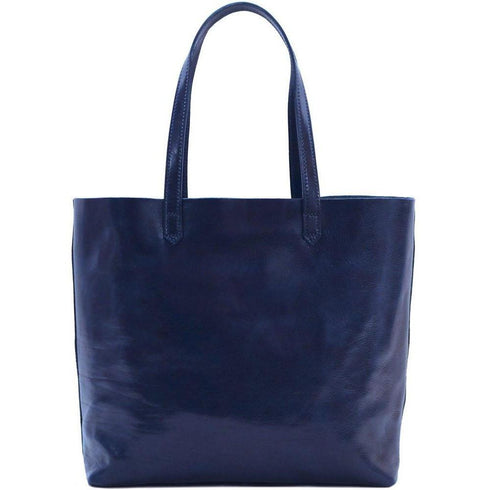 Floto Italian leather shoulder tote bag piazza women's handbag blue