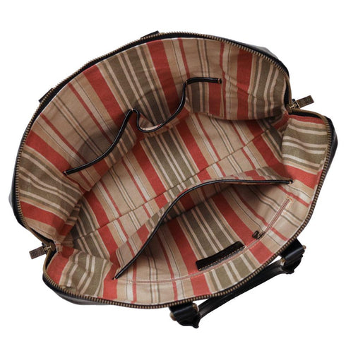 Leather Slim Briefcase Floto Milano black