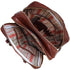 Leather Backpack top handle bag Floto Firenze brown inside