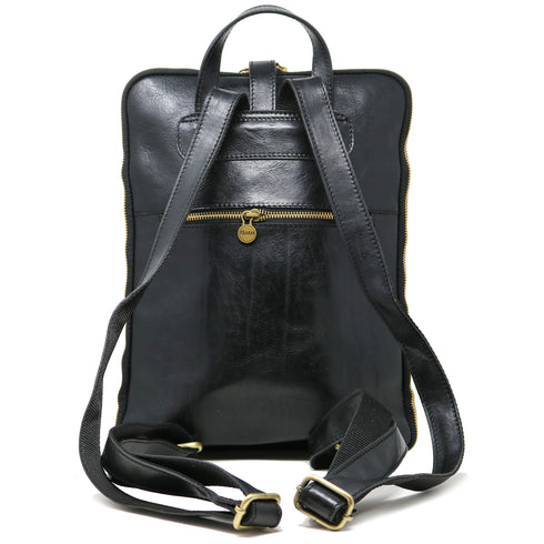 Floto Italian Leather Backpac Venezia Knapsack black 5