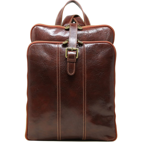 Floto Italian Leather Backpac Venezia Knapsack brown