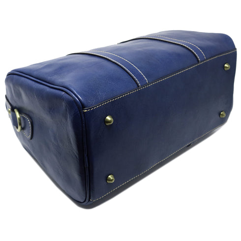 Floto Italian Leather Boston Bag Women's Handbag blue 4