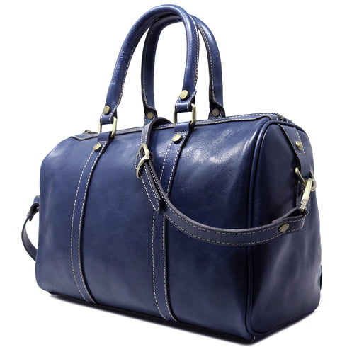 Floto Italian Leather Boston Bag Women's Handbag blue 2