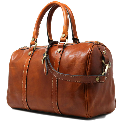 Floto Italian Leather Boston Bag Women's Handbag olive honey 2