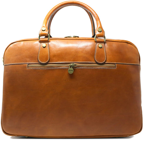 Slim Leather Briefcase Floto Venezia olive 3