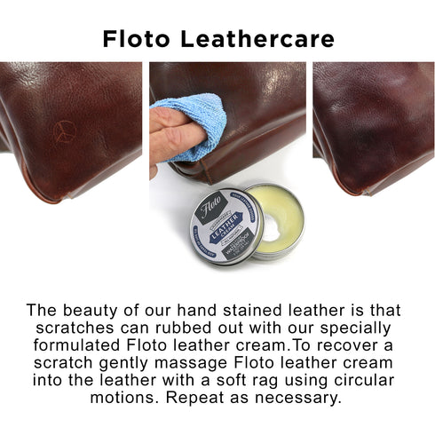 How to care for a scratch on your Floto leather bag.