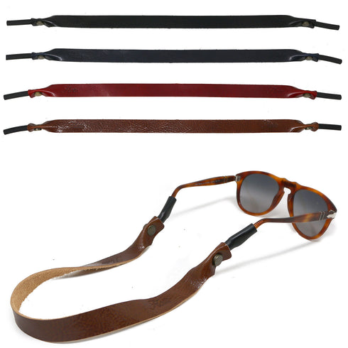 This is a Floto Sunglasses Strap eye wear retainer made from Italian full grain calfskin leather.