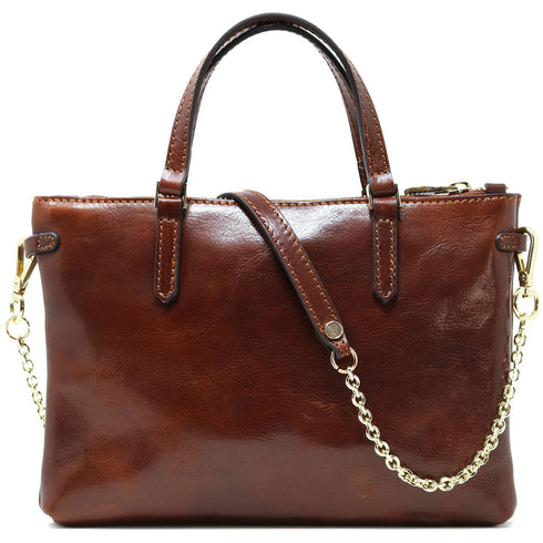 Leather Crossbody Bag Floto Sesto Italian Women's Bag brown