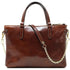 Leather Crossbody Bag Floto Sesto Italian Women's Bag brown