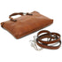 Leather Crossbody Bag Floto Sesto Italian Women's Bag olive brown bottom