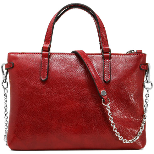 Leather Crossbody Bag Floto Sesto Italian Women's Bag red