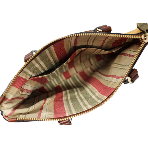 Leather Crossbody Bag Floto Sesto Italian Women's Bag yellow inside