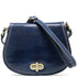 Floto Italian Leather Saddle Bag Cross Body Women's Bag blue