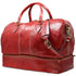 leather drop bottom duffle bag floto red 2