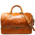 leather drop bottom duffle bag floto venezia olive honey