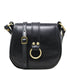 Leather Saddle Bag Cross Body Floto Venezia Black