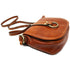 Leather Saddle Bag Cross Body Floto Venezia olive honey brown 3