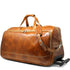 Floto Milano Italian leather rolling luggage duffle travel bag brown olive