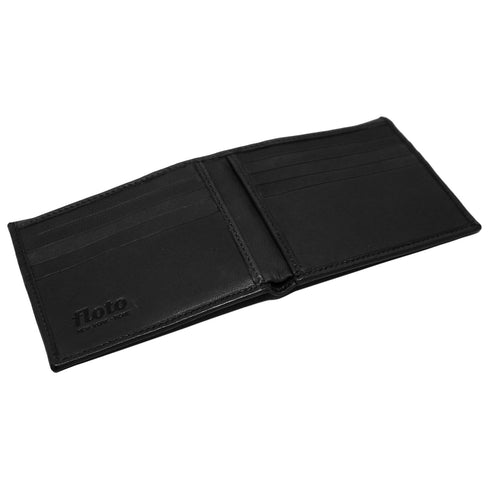 Italian Lambskin Nappa Leather Wallet Floto Billfold black 3