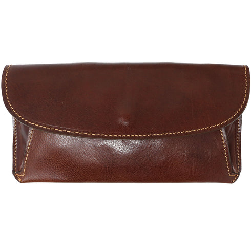Floto Italian Leather Women's Clutch Wallet Roma brown 8