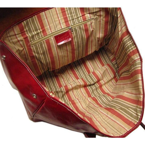 leather travel bag floto