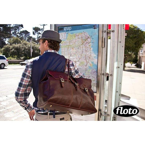 leather travel bag floto