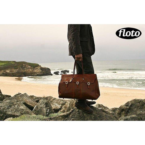 leather travel bag floto