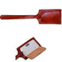 red leather luggage tag floto