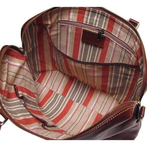 Leather Slim Briefcase Floto Milano inside