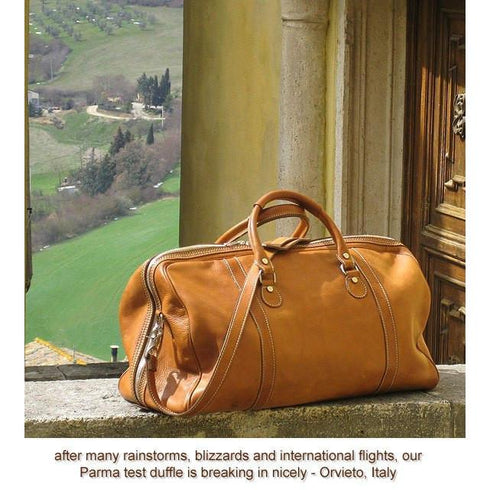 leather duffle bag floto
