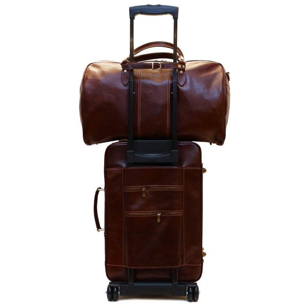 Rolling Luggage Leather Trolley Strap Keeper Floto