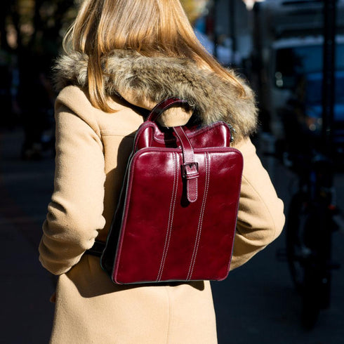 floto venezia leather backpack knapsack satchel bag