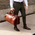 Floto Italian Leather Venezia Duffle Travel Bag Luggage brown in East Village