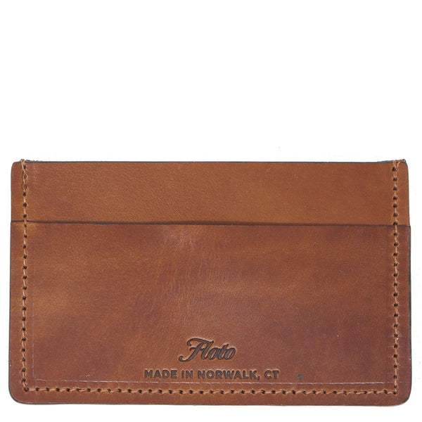 This is a Floto Wallet made from full grain calfskin leather. This model is the Sono Wide Card Wallet in Brown.