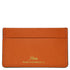 This is a Floto Wallet made from calfskin leather with a saffiano finish. This model is the Sono Wide Card Wallet in Orange.