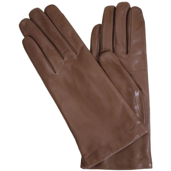 Floto women's cashmere lined beige leather gloves