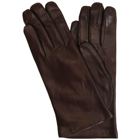 Floto women's cashmere lined brown leather gloves