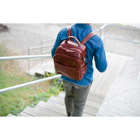 leather backpack venezia floto