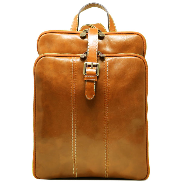 cenzo backpack vecchio brown italian leather knapsack Floto Venezia Italian Leather Knapsack Backpack, Olive (Honey) Brown
