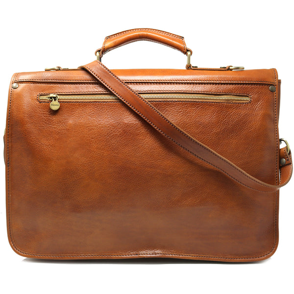 Floto Piazza Italian Leather Messenger Laptop Bag Briefcase