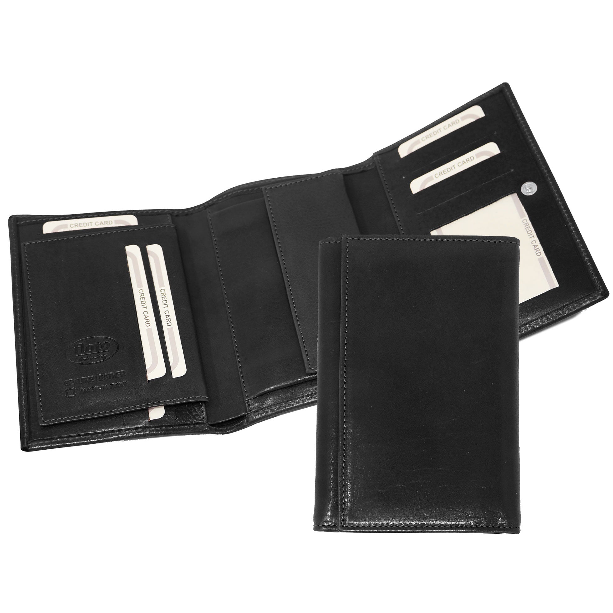 Floto Venezia Long Tri-Fold Wallet in Full Grain Leather