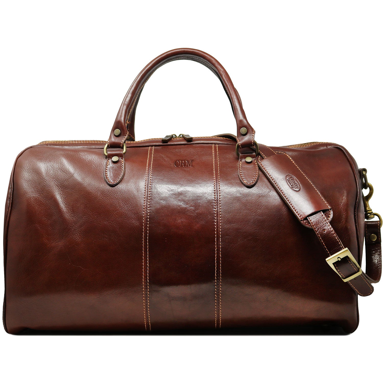 Floto Venezia Italian Leather Garment Duffle Bag Vecchio Brown